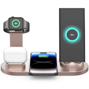 แท่น<span class=keywords><strong>ชาร์จ</strong></span>ไร้สาย 3 in 1 สำหรับ iPhone แล็ปท็อป กล้อง โทรศัพท์ หูฟัง นาฬิกา และที่วางอุปกรณ์ไร้สาย - Product Image 5