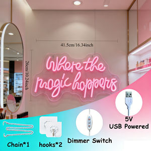 Letrero LED de Neón 'Aquí se suceden los milagros', Decoración Creativa de Pared para Hogar, Bares y Cafés - Product Image 2