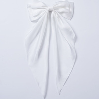 Barrettes à cheveux en satin soyeux, grandes barrettes à cheveux en ruban pour filles, pinces à cheveux longues, barrettes françaises, jolies barrettes à nœud kawaii