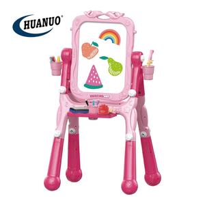 2 In1 Multifunctionele Magnetische Tekentafel Roze Opdoen Spelen Dressoir Tafel Schrijfbord Met Stoel Voor Meisjes - Product Image 6