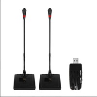 Microphone sans fil à col de cygne UHF avec récepteur USB pour PC, ordinateur portable, enseignement, discours, microphone de classe
