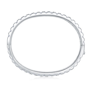 All <b>Fashions</b> 2024 New Arrival Platinum 4mm Round Moissanite <b>Bracelet</b> Hot Sale Fashionable Jewelry Bangles - Product Image 3