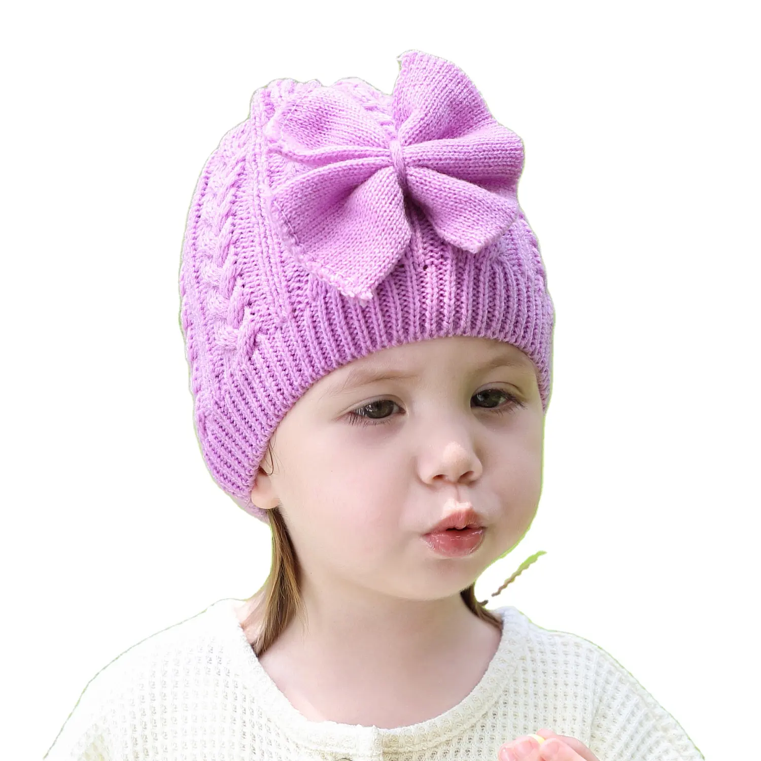 बच्चे लड़की सर्दियों टोपी crochet के बच्चे टोपी प्यारा धनुष बच्चे Beanie शिशु बच्चा लड़कियों के लिए गर्म बुना हुआ टोपी