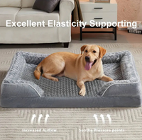 Coussin orthopédique pour chien en laine, amovible, lavable, hydrofuge, avec rembourrage en éponge, pour toutes les saisons