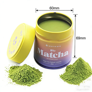 Lata de Metal Personalizada de Color <span class=keywords><strong>Rosa</strong></span> para Matcha, Apta para Alimentos, Ecológica, 60*69mm, 30g, Envase Metálico para Matcha - Product Image 2