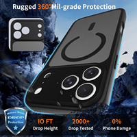 Étui de protection antichoc magnétique personnalisé pour iPhone 16 17 18 Pro Max, finition mate douce au toucher, protection intégrale de l'objectif, qualité supérieure usine