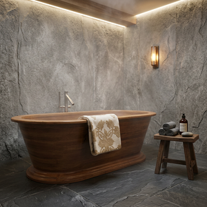 Baignoire double autoportante en cuivre – Durable et écologique - Product Image 2