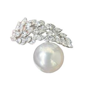 Anillo Ajustable de Plata Pura con Incrustaciones de Perlas Naturales, Estilo Europeo Americano, Joyería de Lujo, Temperamento, Simple, con Circonita, Caja de Regalo Moderna - Product Image 5