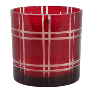 Candela Profumata alla Vaniglia Calda Maison Illuminare 12 Oz in Vaso di Vetro Decorativo a Quadri - Product Image 4
