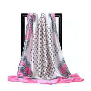 Bufanda grande <span class=keywords><strong>de</strong></span> <span class=keywords><strong>seda</strong></span> para mujer, pañuelo cuadrado <span class=keywords><strong>de</strong></span> satén con patrón <span class=keywords><strong>de</strong></span> cinturón, <span class=keywords><strong>de</strong></span> diseño <span class=keywords><strong>de</strong></span> marca <span class=keywords><strong>de</strong></span> lujo, 90x90cm - Product Image 2