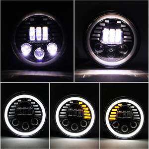 7 pouces 90W rond DRL LED projecteur conduite lampe feux de croisement <span class=keywords><strong>moto</strong></span> phare voiture accessoires Para Motos - Product Image 6