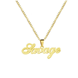 2025 Fashion Trendy Stainless Steel Engraving Custom Personalized <strong>Necklace</strong> - Product Image 1