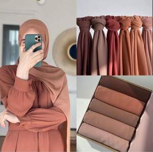 Sharut Hot 86 Colors卸売カスタムHijabスカーフ女性無地ソフトロングショールジョーゼットヘッドスカーフシフォンHijabスカーフ - Product Image 3