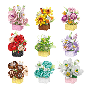 ตัวต่อดอกไม้กระถางจิ๋ว DIY ชุดตัวต่อพืชประดับตกแต่งน่ารัก รุ่น S0005-0006 - Product Image 1
