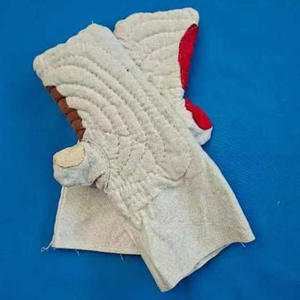 Zhenke ZK-0000 Canvas Katoenen Palmhandschoenen Verdikte Verlengde Hoge Temperatuurbestendige Twee Vinger Warmte-Isolatie Anti-Brandwond - Product Image 1