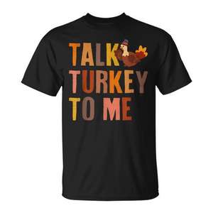T-shirt Talk Turkey To Me Thanksgiving, design assorti pour couples - Product Image 1