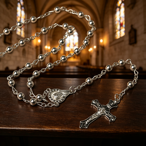 Accessoires de luxe élégants et magnifiques en acrylique coloré avec Saint Benoît pour la création de grands chapelets religieux catholiques - Product Image 3
