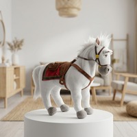 Juguete de Peluche de Caballo de Simulación Adorable y Suave, Muñeco Relajante para el Sueño del Bebé, Mascota Clásica del Año del Caballo para las Fiestas