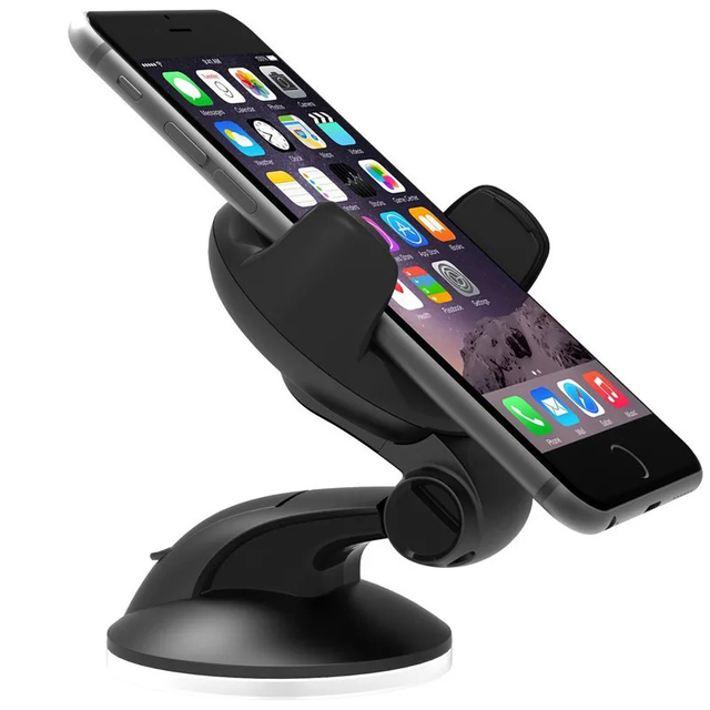 Hot Selling Edith Magnetic Outdoor Suction Cup Car Dashboard Phone Holder 360 Degree Rotation Adjustable Flexible Mount Black