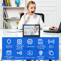 Tablette Android de Bureau OEM en Forme de L de 10,1 Pouces avec Écran Tactile pour Évaluation Client, Commande de Restaurant, RJ45 en Option, POE et NFC