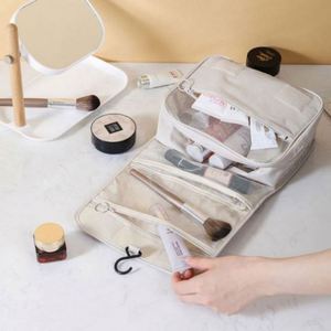 Trousse de Maquillage de Voyage Suspendue en Polyester Imperméable avec Fermeture Éclair, Personnalisable avec Logo et Design - Product Image 4