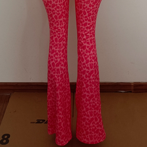 Nuova <span class=keywords><strong>Tuta</strong></span> Intera Aderente Y2K con Logo Personalizzato, Stile Halter Senza Schienale, Stampa Leopardata <span class=keywords><strong>Rosa</strong></span> - Product Image 3