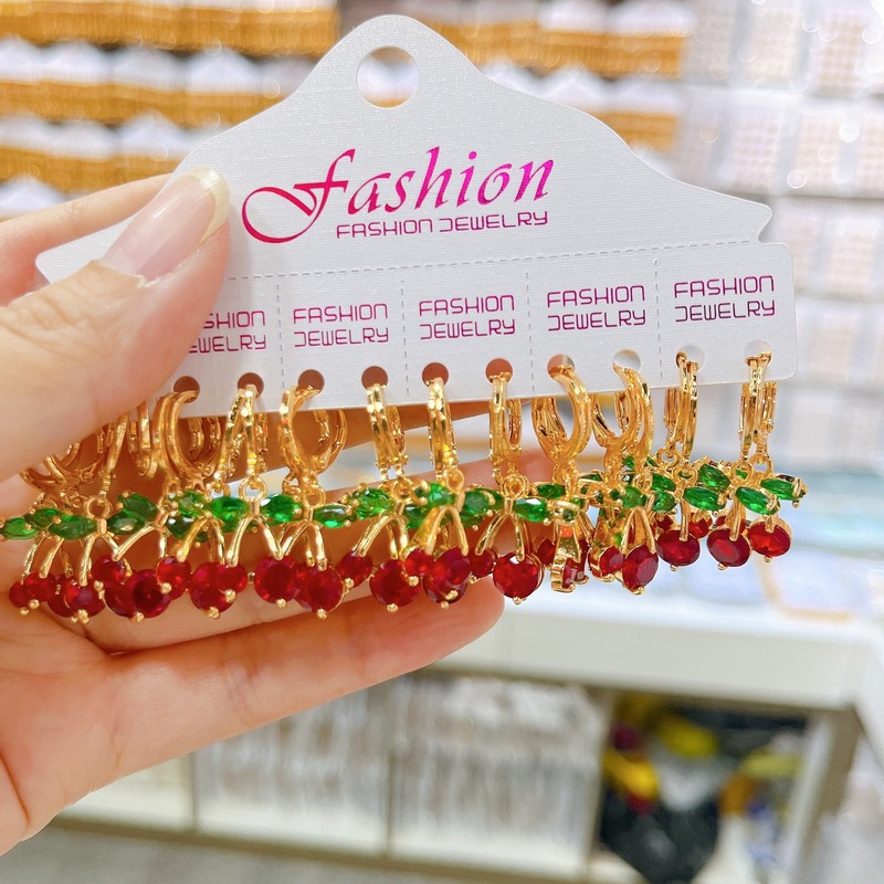 12pair set Women s Heart Micro