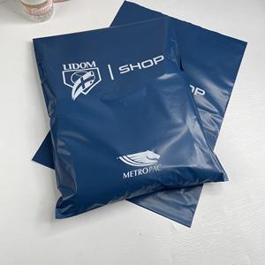 Bolsa de Envío de Negocios Azul Oscuro de Lujo, Bolsa de Mensajería de Plástico Personalizada con su Propio Logotipo Impreso - Product Image 4