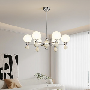 Lámpara de techo moderna redonda con múltiples cabezales LED, bombilla E27, control por interruptor, para sala de estar y dormitorio - Product Image 3