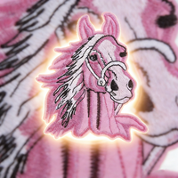 Patchs brodés d'animaux de haute qualité, tissu sergé personnalisé, broderie à repasser, patch brodé de cheval en gros pour cadeaux