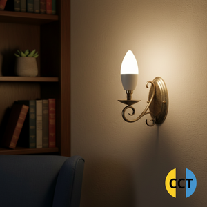 Lampada a candela LED E14 con memoria, CCT 6W, 560lm, 37x105mm. (F-Bright 2601742) - Product Image 3