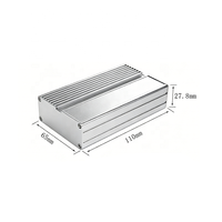 Boîtier de jonction en aluminium avec trous personnalisés, boîtier de projet électrique, boîtier électronique, boîtier de carte PCB DIY, petit boîtier de projet, boîtier en aluminium