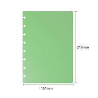Lot de 100 couvertures de carnet A5 en PP gaufré RINGNOTE, couvertures de planificateur en plastique pré-perforées, logo personnalisé, pour carnet à disques à feuilles mobiles