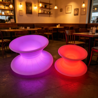 Chaise Gyroscope Solaire LED Lumineuse RGB pour Extérieur, Siège Relaxant Pivotant en Plastique, Meuble d'extérieur, Vente Chaude en Dropshipping