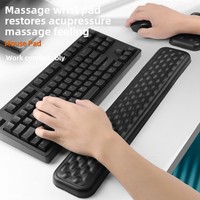 Repose-poignets ergonomique en mousse à mémoire de forme pour clavier et souris avec support de poignet pour utilisation au bureau