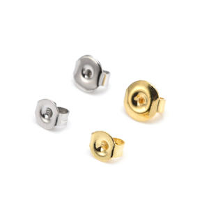 Gold Wholesale Stainless Steel Earplugs Handmade Diy <strong>Earring</strong> Accessories Ear Nut <strong>Locking</strong> <strong>Earring</strong> <strong>Backs</strong> - Product Image 2