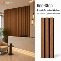 Panneaux acoustiques de luxe WINEGO Factory Wholesale, absorption sonore élevée, indice STC élevé, panneaux muraux en lattes de bois