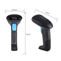 Escáner de Código de Barras Bluetooth Portátil de Largo Alcance, Lector Inalámbrico de Códigos QR de Escaneo Rápido para Inventario