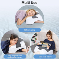 Oreiller ergonomique en mousse à mémoire de forme avec tunnel pour le bras, oreiller de câlin pour dormeurs latéraux, anti-engourdissement des mains, soutien du cou