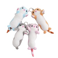 T1121 Peluche chat mignonne au design adorable, poupée exquise pour machine à attraper, poupée porte-clés, vente en gros