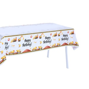 ชุดจานและผ้าเช็ดปากสำหรับงานเลี้ยงวันเกิดธีมก่อสร้าง DAMAI สำหรับ 16 ท่าน ของตกแต่งงานปาร์ตี้ธีมก่อสร้างสำหรับเด็ก (สีเหลือง) - Product Image 5