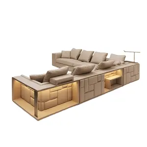 Profession elles Design Ausziehbares modulares Aufbewahrung material Sofas Living Modern Room Sofa Feature Sofa garnitur aus echtem Leder