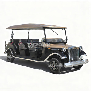 Voiture de tourisme électrique écologique de style vintage, bus touristique rétro classique certifié CE pour les hôtels de villégiature et le tourisme panoramique - Product Image 2