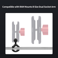 Support de guidon en aluminium CNC Mechrig avec rotule de 1 pouce compatible avec le système RAM pour caméras de moto/vélo