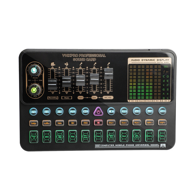 VR10XPRO Professional Audio Interface Sound Card Mixer Recording Studio Sound Card