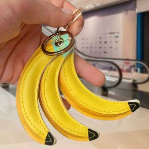 Banana PU Leather <b>Bag</b> <b>Charm</b> Cute Keychain for Women Movable Fruit Keyring with Metal Loop Handbag Backpack Tote Decor <b>Charm</b> - Product Image 2