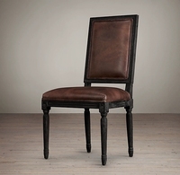 Chaise de salle à manger Rhoohill en bois massif de chêne blanc, style rétro américain, avec tissu en lin, chaise d'appoint vintage française