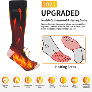 Chaussettes chaudes d'hiver <span class=keywords><strong>SKI</strong></span> USB Battery Tech Thermal Electric Heating Socks With Rechargeable Battery pour hommes et femmes - Product Image 5