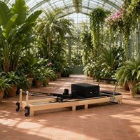 Reformer de Pilates pliable en bois de chêne, certifié CE, machine d'entraînement compacte pour la maison avec système à ressorts