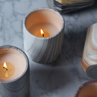 Pot en céramique à motif de marbre populaire bougies parfumées nouvelles décorations pour la maison cadeau de mariage pour les barres de méditation ou les Occasions de Diwali
